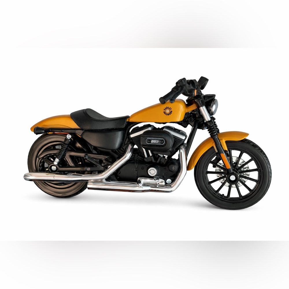 Harley-Davidson Sportster 883 Iron Diecast Model Motorcycle Gold Yellow